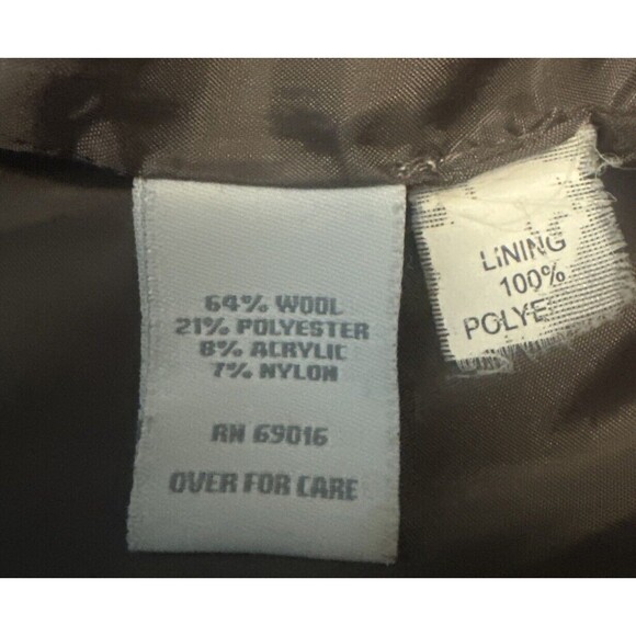 Women’s Relativity BROWN Plaid Lined Full Zip Wool Blend Jacket Pockets Sz Large - Picture 7 of 10